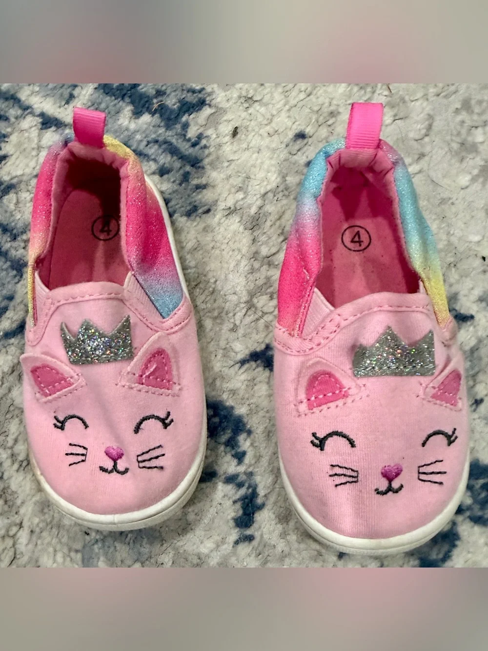Kids Pink Unicorn Cat Slip-On Shoes